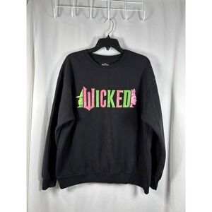 Wicked Movie Musical Graphic Sweatshirt Black XXL Elphaba Glinda Universal